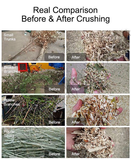 Branch Tree Cutting Disc Wood Chipper Machine Branch Tree Cutting Disc Wood Chipper Machine