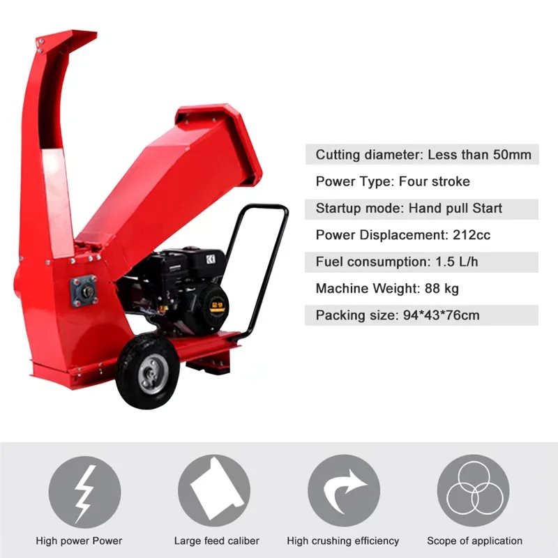 Electric Gasoline Engine Wood Chipper Shredder