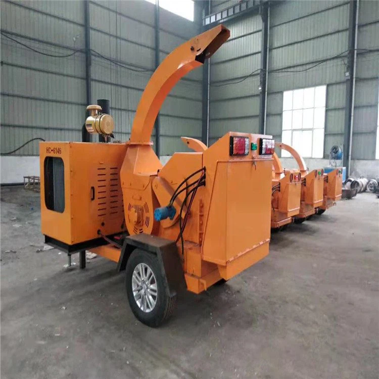 portable diesel wood branch chipper