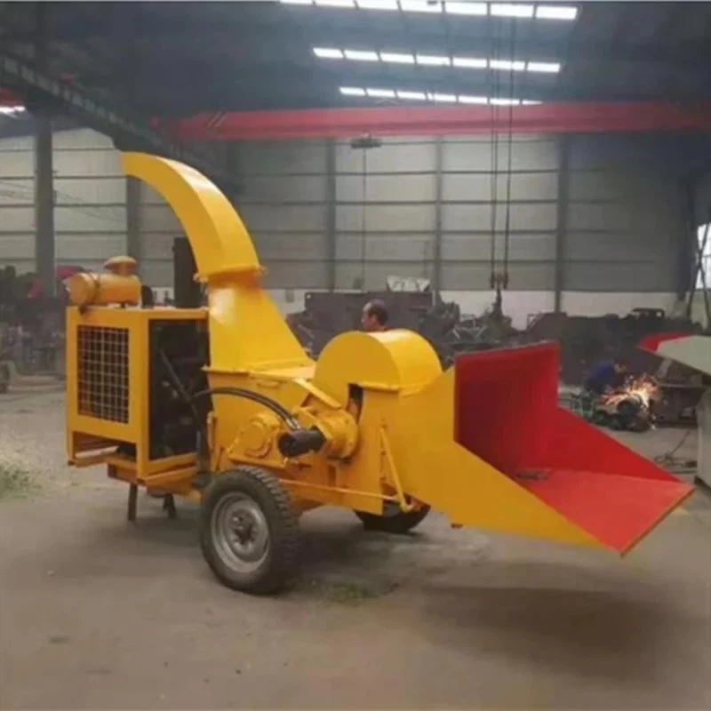 portable diesel wood branch chipper