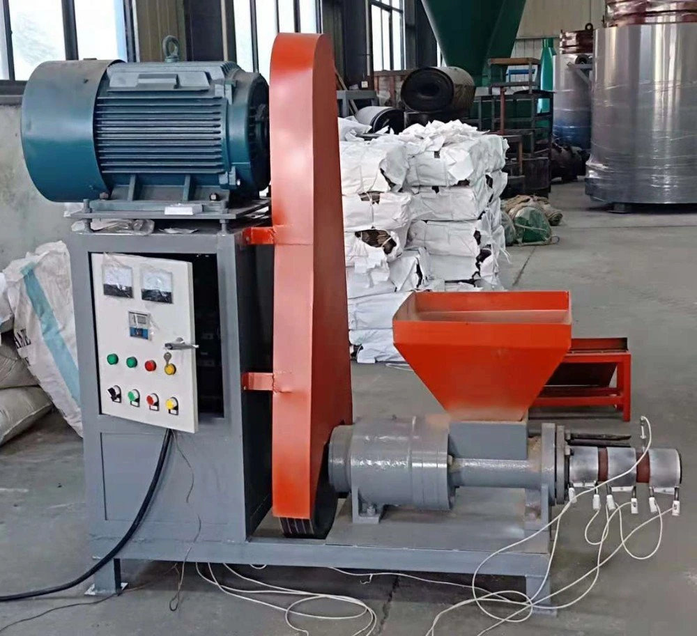 Pulverized charcoal rod extruder